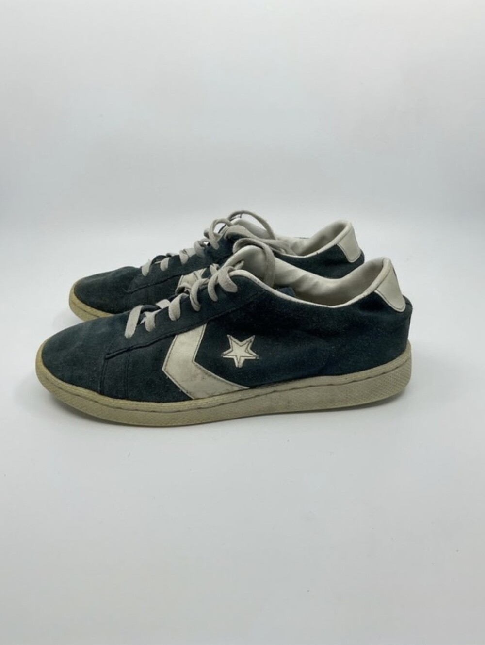 Vintage 90s Converse All Star Pro Suede University Blue White Sneakers 8